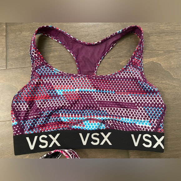 3 Victoria's Secret VSX Racerback Sports Bras - Size Large - Picture 4 of 11